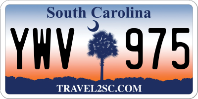 SC license plate YWV975
