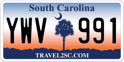 SC license plate YWV991