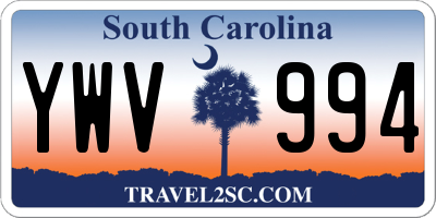 SC license plate YWV994