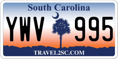 SC license plate YWV995