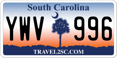 SC license plate YWV996