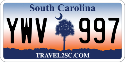 SC license plate YWV997