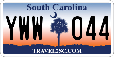 SC license plate YWW044