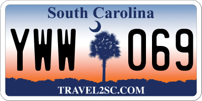 SC license plate YWW069
