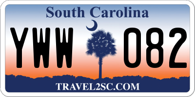 SC license plate YWW082