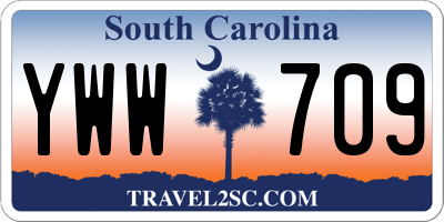 SC license plate YWW709