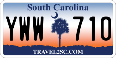 SC license plate YWW710