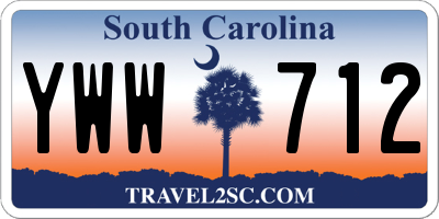 SC license plate YWW712