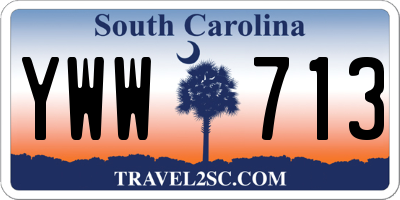 SC license plate YWW713