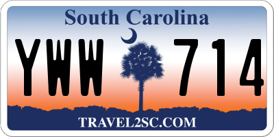 SC license plate YWW714