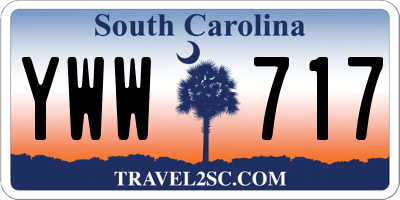 SC license plate YWW717