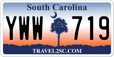 SC license plate YWW719