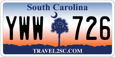 SC license plate YWW726