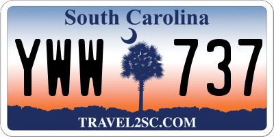 SC license plate YWW737