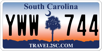 SC license plate YWW744