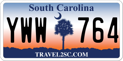 SC license plate YWW764