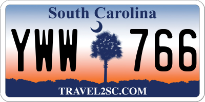 SC license plate YWW766