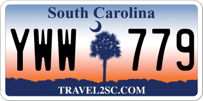 SC license plate YWW779