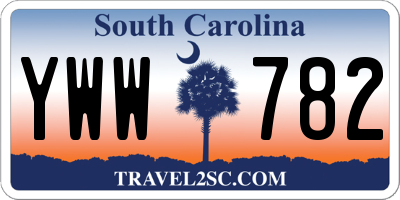 SC license plate YWW782
