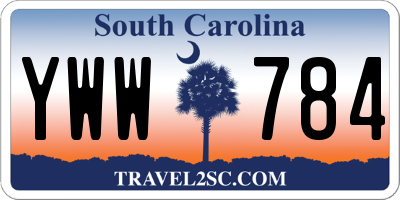 SC license plate YWW784