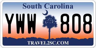 SC license plate YWW808