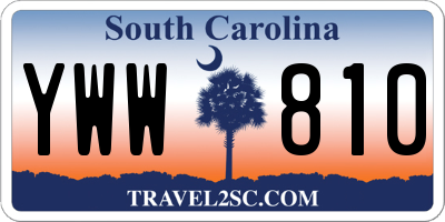 SC license plate YWW810