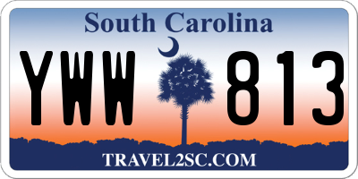SC license plate YWW813