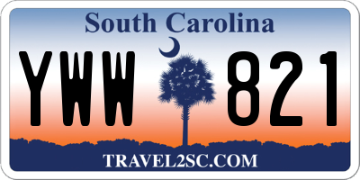 SC license plate YWW821