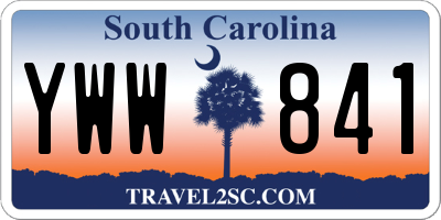 SC license plate YWW841
