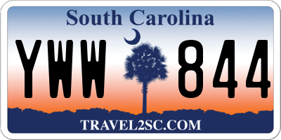 SC license plate YWW844