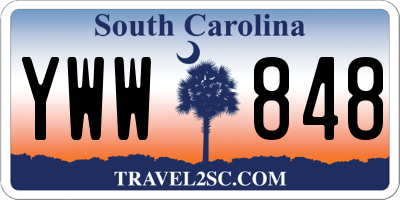 SC license plate YWW848