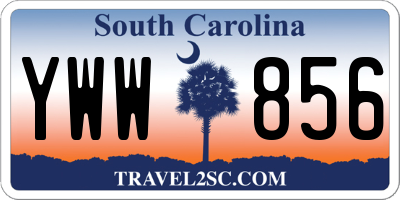 SC license plate YWW856