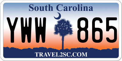 SC license plate YWW865