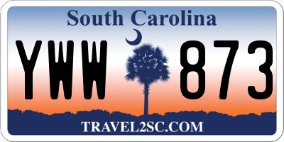 SC license plate YWW873