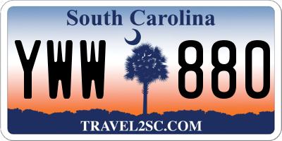 SC license plate YWW880