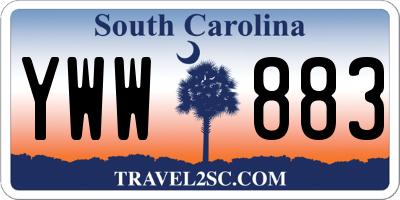 SC license plate YWW883