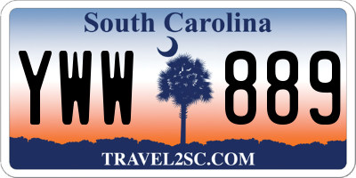 SC license plate YWW889