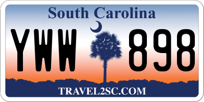 SC license plate YWW898