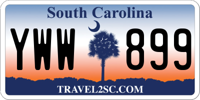 SC license plate YWW899