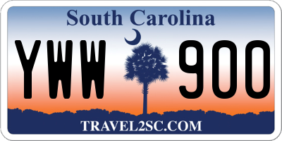 SC license plate YWW900