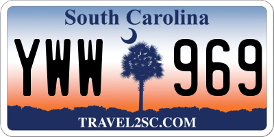 SC license plate YWW969