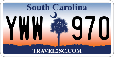 SC license plate YWW970