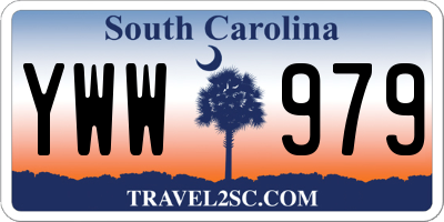 SC license plate YWW979