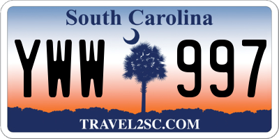 SC license plate YWW997