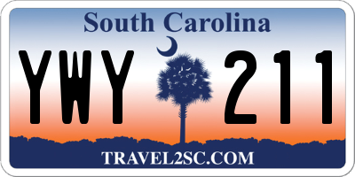 SC license plate YWY211
