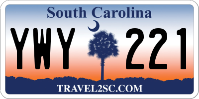 SC license plate YWY221