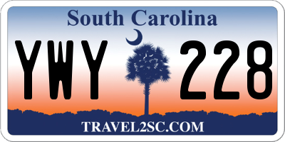 SC license plate YWY228