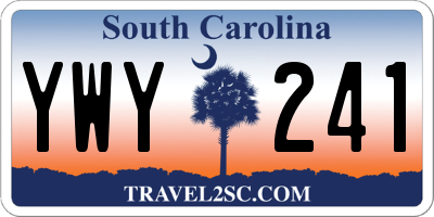SC license plate YWY241