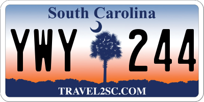 SC license plate YWY244