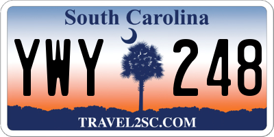 SC license plate YWY248